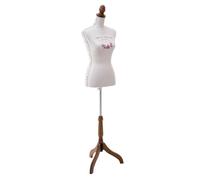 Atmosphera – Mannequin de couture Poésie, motif floral, H 160 cm, pied en bois