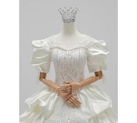 Mannequin Demi-Taille pour Robe de mariée avec Couronne et Bras, Buste argenté, présentoir pour vitrines de Mariage, présentation de Mode et de Bijoux, élégant Support pour Mannequin de Robe