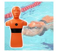 Mannequin D'entraînement Au Sauvetage Aquatique,modèle d'exercice D'incendie avec 3 Trous D'injection d'eau,Dispositif Rapide De Sauvetage,Aucun Assemblage Requis(Orange)
