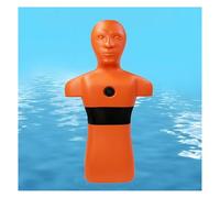 Mannequin D'entraînement Au Sauvetage en Piscine, Équipement De Sauvetage en Cas De Noyade,en Eau Orange/Jaune, 3 Entrées d'eau, Moulé en Une Seule Pièce(Orange)