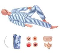 Mannequin d'entraînement aux soins des patients, modules génitaux interchangeables et escarres pour le développement des compétences infirmières et médicales