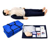 Mannequin d'entraînement CPR complet du corps adulte pour enseignement des | Compressions thoraciques, respiration artificielle, contrôle du pouls et comparaison des pupilles pour un entraînement