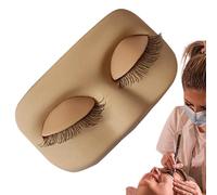 Mannequin d'entraînement des cils - Tête d'entraînement des cils pour extensions de maquillage | Silicone souple avec support amovible, modèle réutilisable pour entraînement en salon, épilation des