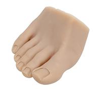 Mannequin D'entraînement en Silicone pour la Pratique des Ongles du Pied, Couleur de la Peau Foncée, Modèle de Demi-pied, Présentoir D'entraînement pour L'art des Ongles, Outil de (Droite)