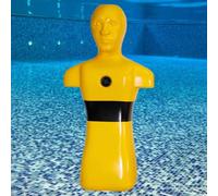 Mannequin d'exercice d'Incendie en PE, Équipement de Formation au Sauvetage en Piscine, Remplissage et Vidange Rapides, Mannequin D'entraînement au Sauvetage Aquatique de 50 Kg Yellow-Stainless
