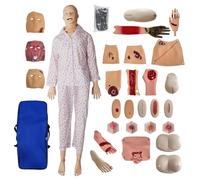 Mannequin d'infirmière Outil de formation médicale pour les compétences en soins des patients - Multifonctionnel avec 4 modules de soins Decubitus et 8 modules de traumatisme pour un entraînement