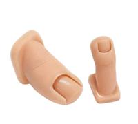 Mannequin d'orteil en silicone - Lot de 2 modèles de formation des ongles, faux ongles doux, base antidérapante et durable | Parfait pour la pratique de la pédicure, outil artistique d'amélioration de