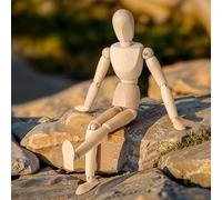 Mannequin en Bois Kurtzy 30,5 cm Pantin Articulé Unisexe pour Dessin et Peinture Parfait pour la Déco Intérieur