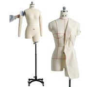 Mannequin en plastique - Mannequin vestimentaire , Couture Mannequin Femme, Formes Habillées avec Bras et Roues for Coudre des Vêtements, Tailleur Couturières Taille Mannequin Torse Corps (Color : Whi