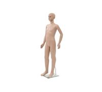 vidaXL Mannequin enfant corps complet avec base verre Beige 140 cm