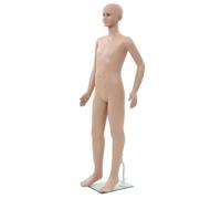 vidaXL Mannequin enfant corps complet avec base verre Beige 140 cm