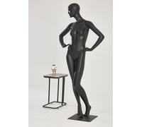 Mannequin F24-8 Noir Femme debout noir mat laqué nez bouche en forme Chic et élégant Haute qualité