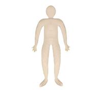 Mannequin factice transformable de 1,8 m de haut, décoration d'Halloween, mannequin en peluche grandeur nature, accessoire d'Halloween pour décorations de cour (blanc)