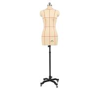 Mannequin féminin à coudre, forme de robe de couturière/mannequin de tailleur avec demi-bras épinglables, support de modèle de couture réglable pour débutant