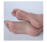 Mannequin Foot Modèle de pied réaliste en Silicone for femme, faux Nail Art, Mannequin, fétichisme for chaussures, chaussettes, affichage bijoux, 21.5 Cm Affichage Art(All silicone,One pair)