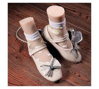 Mannequin Foot Petits pieds de Ballet réalistes en Silicone for femme, modèle Mannequin, bas, semelle, rides, orteils, faux Nail Art, taille 1:1, 18cm, TPE Affichage Art(All silicone,One pair)