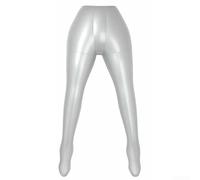 Mannequin gonflable avec jambe argentée 65 cm | Gonflable, 113 cm de haut, PVC argenté, idéal pour les pantalons, rangement compact