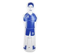 Mannequin Gonflable de Football Gardien de But pour Entraînement Coup Franc et Pratique de Boxe Sac de Défense en PVC 0,35 M en Bleu
