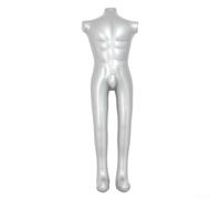 Mannequin Gonflable Mâle Plein Corps Sans Bras Présentoir pour Vente au Détail Vêtements Accessoires Salons - PVC 150cm Haut, Poitrine 93cm