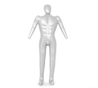 Mannequin gonflable pour homme 168 cm Argenté