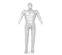 Mannequin gonflable pour homme, forme de robe intégrale, support portable en PVC, argenté, 168 cm, pour magasins de détail et spectacles