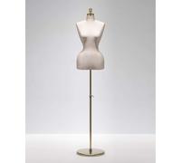 Mannequin Grande Taille aux Formes généreuses, avec Fesses rebondies, Buste de Couture Ajustable pour la Couture et la présentation de vêtements, Corps féminin Beige pour la création de Mode