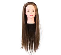 Mannequin Head Hair Styling Braiding Salon Training Practice Head Model Manikin Synthetic Fiber Hair for Hairdresser barber shops Cosmetology Manikin Practice (Gold)
