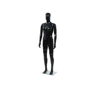 vidaXL Mannequin homme Corps complet Base en verre Noir brillant 185 cm