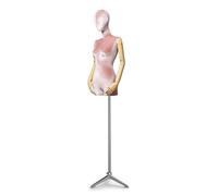 Mannequin Mannequins de vitrine avec Supports triangulaires, Bras Rotatif, Hauteur réglable de 154 à 200 cm, pour Magasin de vêtements et Atelier de Couture(Pink)