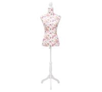 Mannequin présentation-Buste de couture de femme en coton blanc motifs à rosiers NEUF - BM 1528279