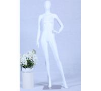 Mannequin S+27 Femme blanc mat laqué haut de gamme Egghead avec plaque métal Femme