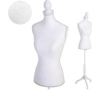 Mannequin T220, mannequin torse femme, mousse ~ blanc avec dentelle