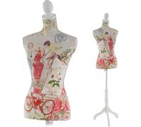 Mannequin de Couture de Tailleur Buste Torse féminin T222 - Fibre de Verre, Motif Femmes