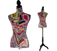 Mannequin de Couture de Tailleur Buste Torse féminin T222 - Fibre de Verre, Motif Talons Aiguille