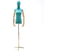 Mannequin Tailors Dummy Robeform Femelle Mannequin Half Corps with Metal Tripod Stand and Head, Dames Robe Forme Mabinet pour Magasin/Spectacle/Design, Robe de Base Robuste Mannequin (lac Bule