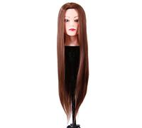 Mannequin tête Perruque pour la Pratique de la Coiffure Coiffure cosmétologie Mannequin Cheveux naturels Formation Professionnelle mannequins d'apprentissage