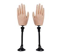 Mannequins Silicone pour l'apprentissage des Pieds et des Mains, Mains Mannequin Silicone, kit d'entraînement pour manucure, Simulation Nail Art, manucure, Mains et Doigts, Pratique des Ongles (ma