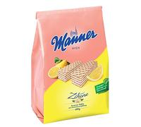 Manner Lemon Wafers | gaufrettes croustillantes végétaliennes à la crème de citron | 1 paquet (400 g)