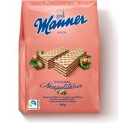 Manner Original Napolitain gaufrette croustillante à la crème de noisettes 400g