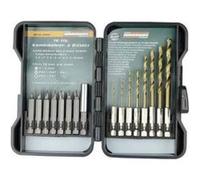 Brüder Mannesmann Assortiment de forets et d'embouts M54325 TiN 16 pièces