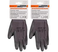 Mannesmann Brüder Tools M40370 Work Gloves Fine Knit Gants de Protection Gant Chantier Size S (Lot de 2)