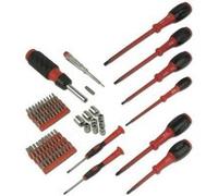 Brüder Mannesmann Set de réparation M11200 – 100 pièces: tournevis, embouts et clés à douille