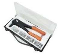 Mannesmann kit de pince a riveter + 100 rivets + 4 embouts - orange G