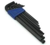 Brüder Mannesmann Jeu de clés mâles coudées 10 mm, 8 mm, 6 mm, 5 mm, 4 mm, 3 mm, 2.5 mm 7 pièces
