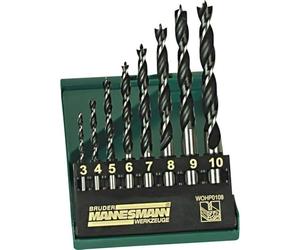 Mannesmann - M54308 - Coffret de mèches à bois pro - 8 pièces
