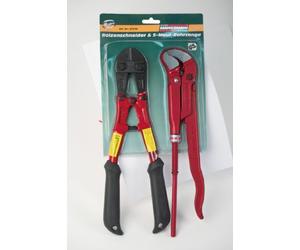 Mannesmann M67270 Bolt Cutter Set with S-Jaw Pipe Pliers in a Set
