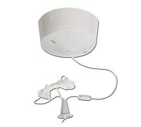 Manningham Lighting Cordon de Traction 1 Voie 10A, Interrupteur de Ventilateur, Toilettes, Cuisine, Salle de Bains, sous-Sol, Cordon de Traction de 1.7M de Long, Rond Blanc, monté au Plafond