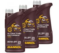 MANNOL 3 Litres D'Huile Moteur Moto 4 Temps SAE 20W-50 HD API SL BMW Ducati
