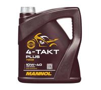 Mannol Huile moto 4T Plus 10W-40 – API SL / JASO MA2 – 4 L