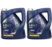 MANNOL 4 temps Plus API SL SAE 10W-40 Huile de moto synthétique divisée 8 l